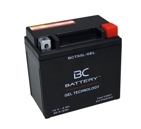 BCTX5L-GEL| GEL Motorcycle Battery, 12V