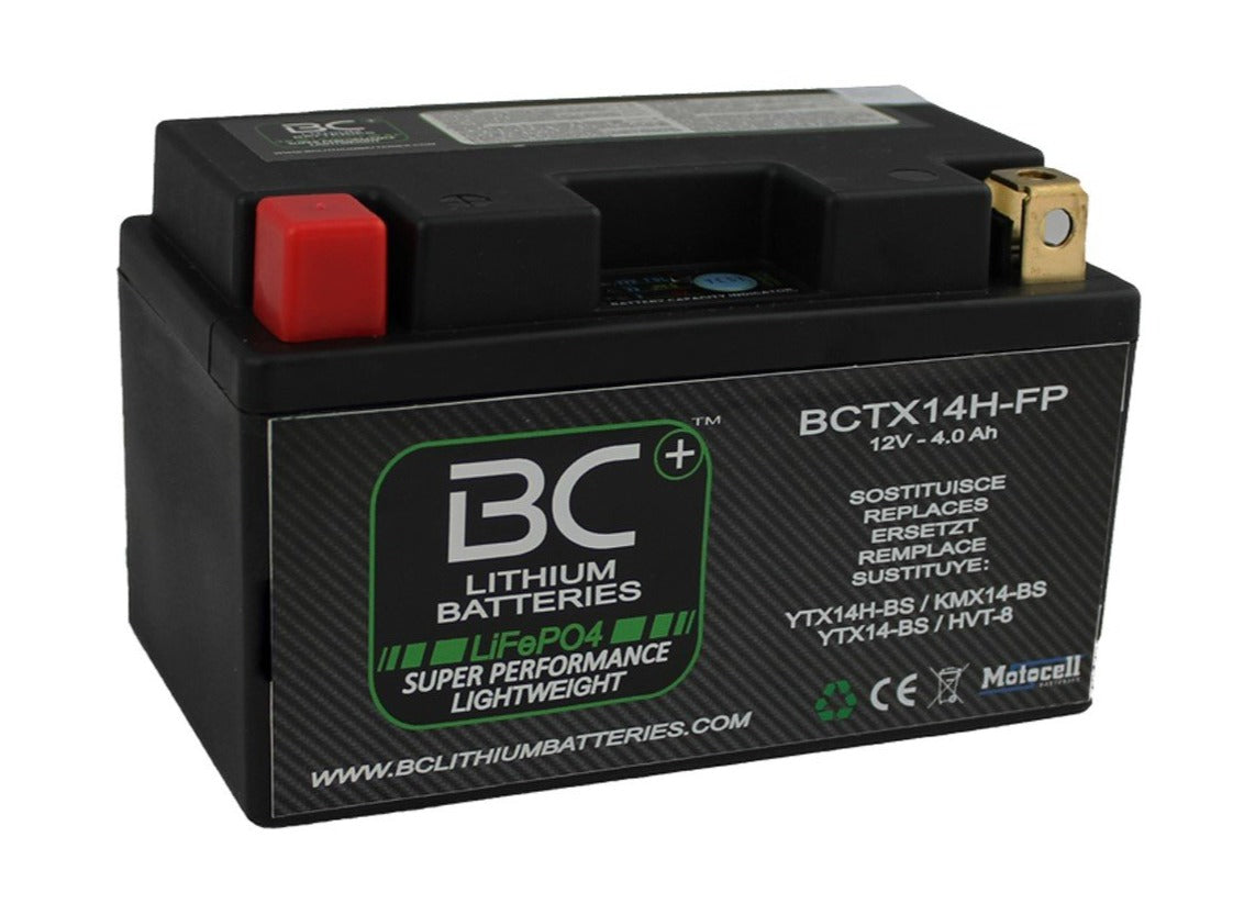 BCTX14H-FP |  BATTERIA MOTO LITIO LIFEPO4, 12V - BC Battery Italian Official Website